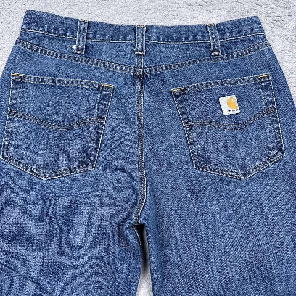 Carhartt Jeans Mens 34x34 Blue Relaxed Fit Straight Leg Workwear 101483-980 - Picture 7 of 11